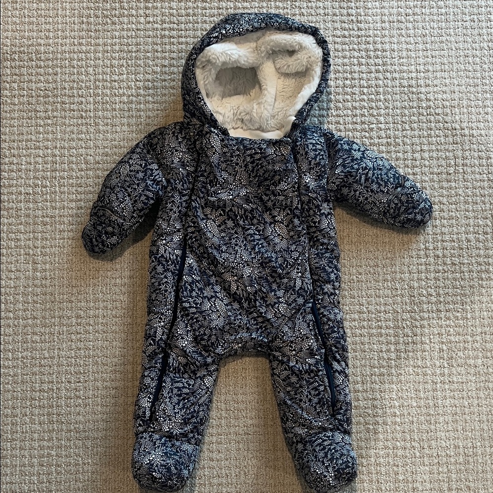 Jacadi Navy Patterned Kids Snowsuit